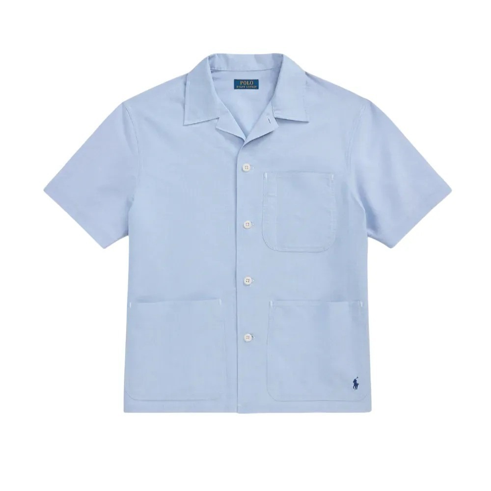 Polo Ralph Lauren Oxford Short Sleeve Overshirt Button Down Shirt Sz M NWT $125